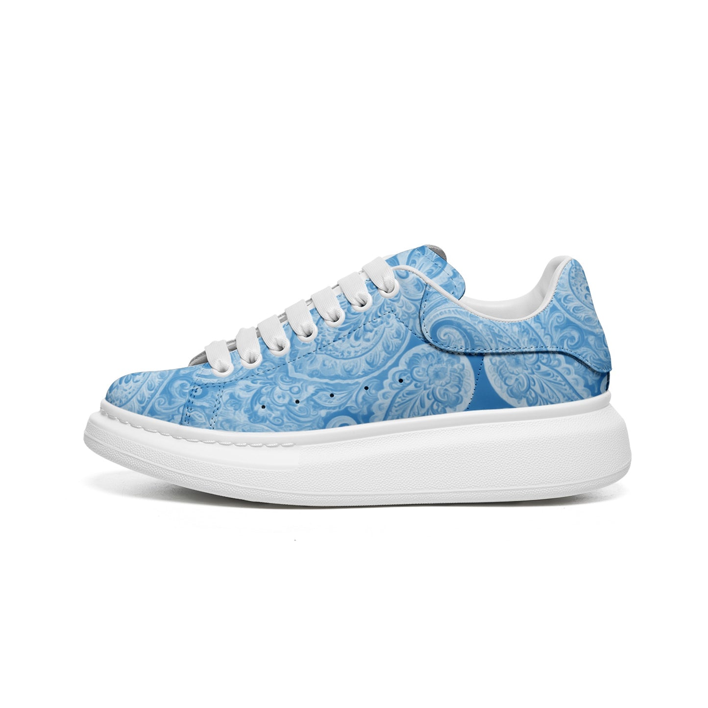 Blue Paisley Sneakers