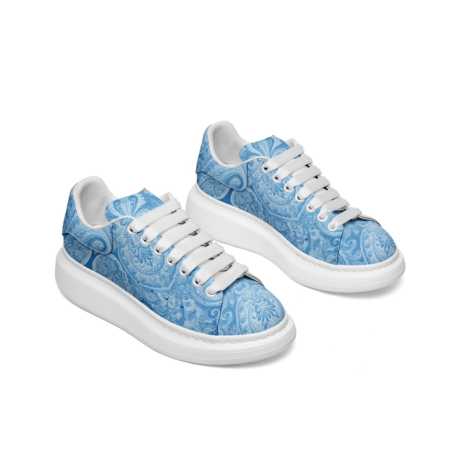 Blue Paisley Sneakers