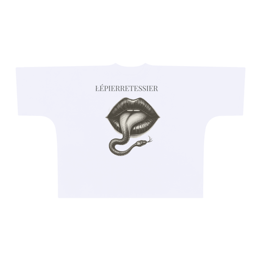 Snake Tongue Pattern Cut Tshirt