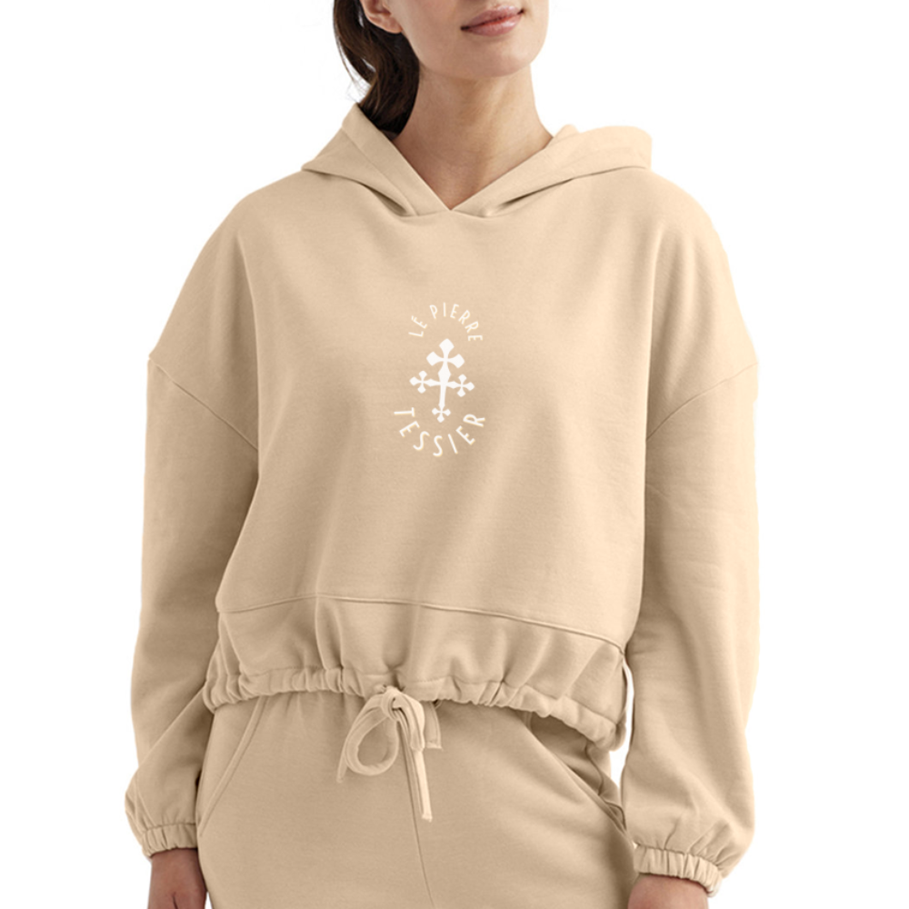 LPT Women’s Cropped Hoodie - nude