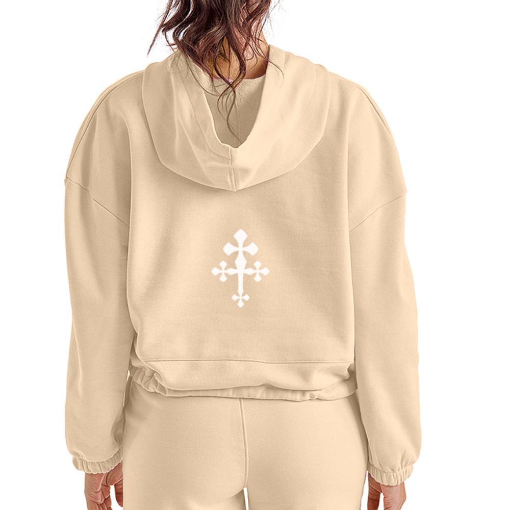 LPT Women’s Cropped Hoodie - nude